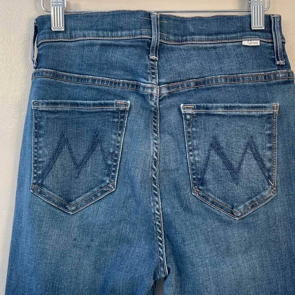 MOTHER High Waisted Rail Ankle Fray in High Fidelity Size 28